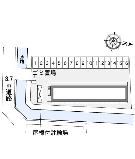 岡山市北区津高 月極駐車場